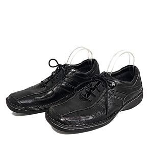 Hush Puppies Mens Black Leather Upper Fall Lace Up Shoes Arch Support Size 11.5